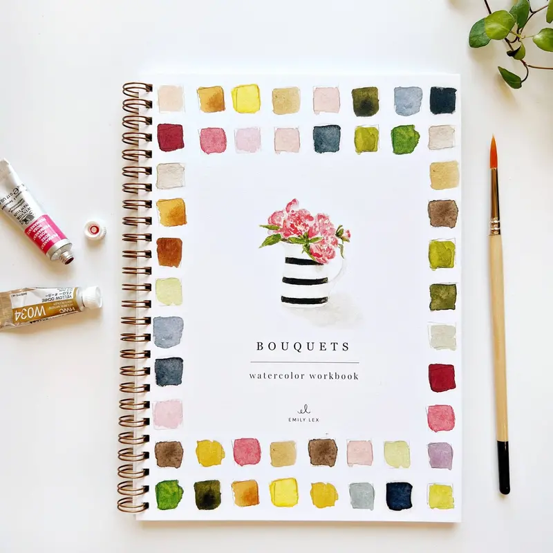 Watercolor Flower Bouquet Sketchbook 1