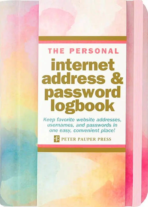 Watercolor Sunset Password & Internet Login Logbook 1