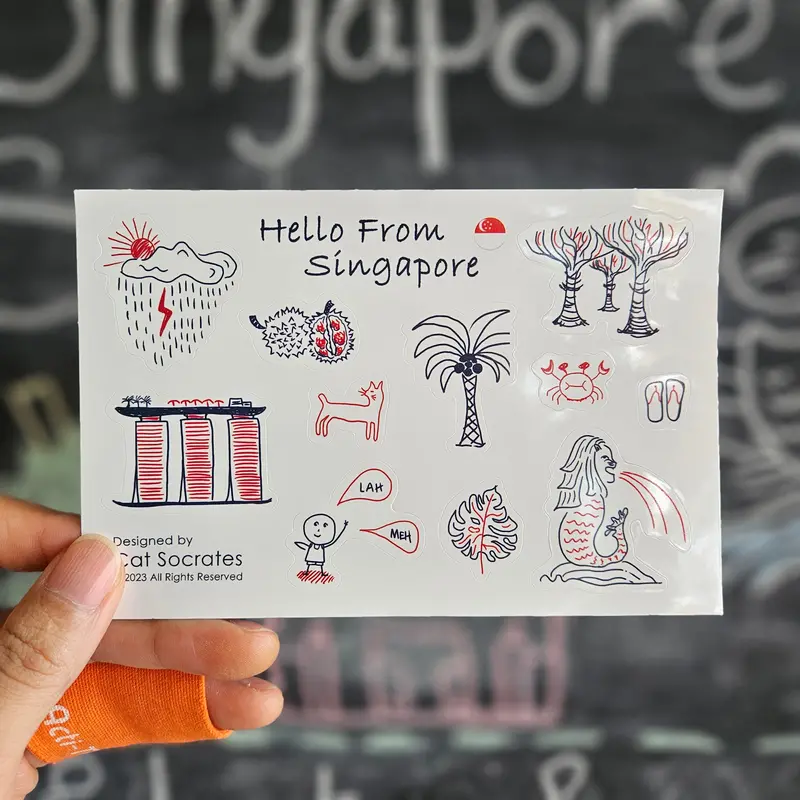 Waterproof Singapore Icons Sticker Pack – Durable & Vibrant 1