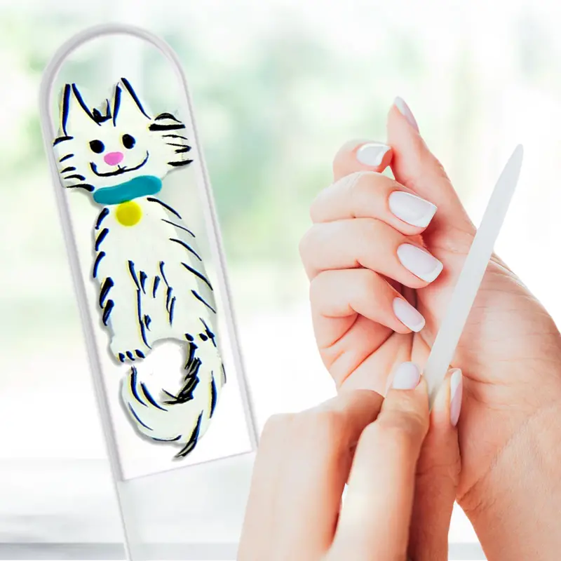 White Kitty Crystal Nail File 1