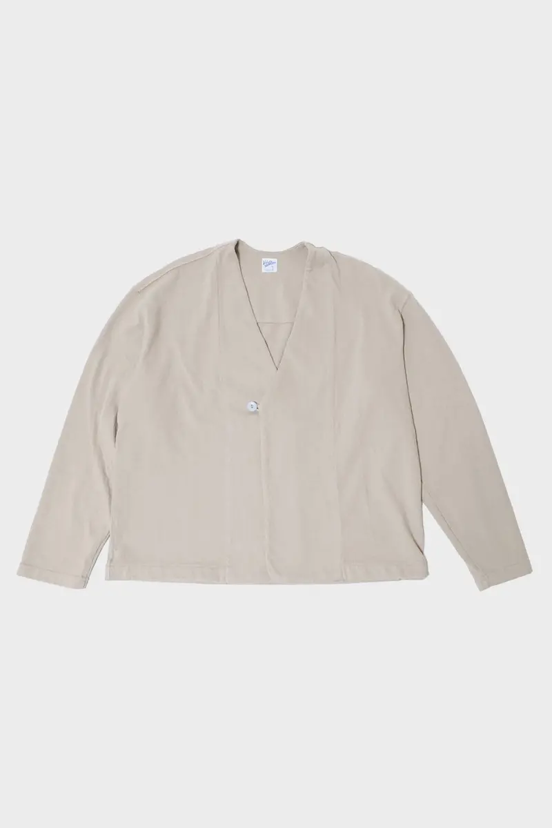Wide-Knit Cardigan – Soft Greige Wool Blend 1