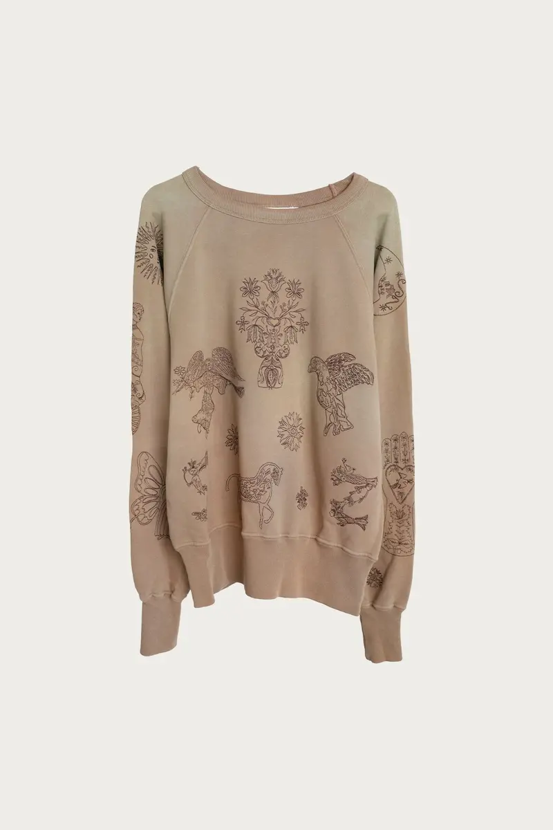 Wilson Taupe Crewneck Sweatshirt 1