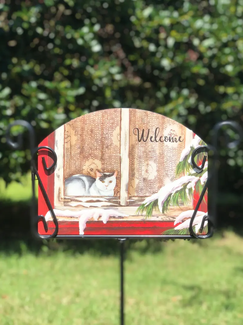 Winter Storm Welcome Sign – Cozy Cold-Weather Garden Accent 1