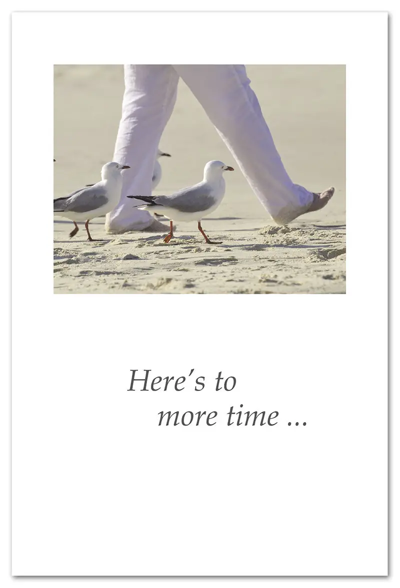 Woman Strolling Along Path Retirement Card 1