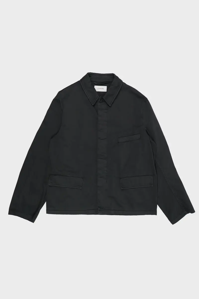Workwear-Inspired Jacket – Midnight Green Heavy Cotton 1