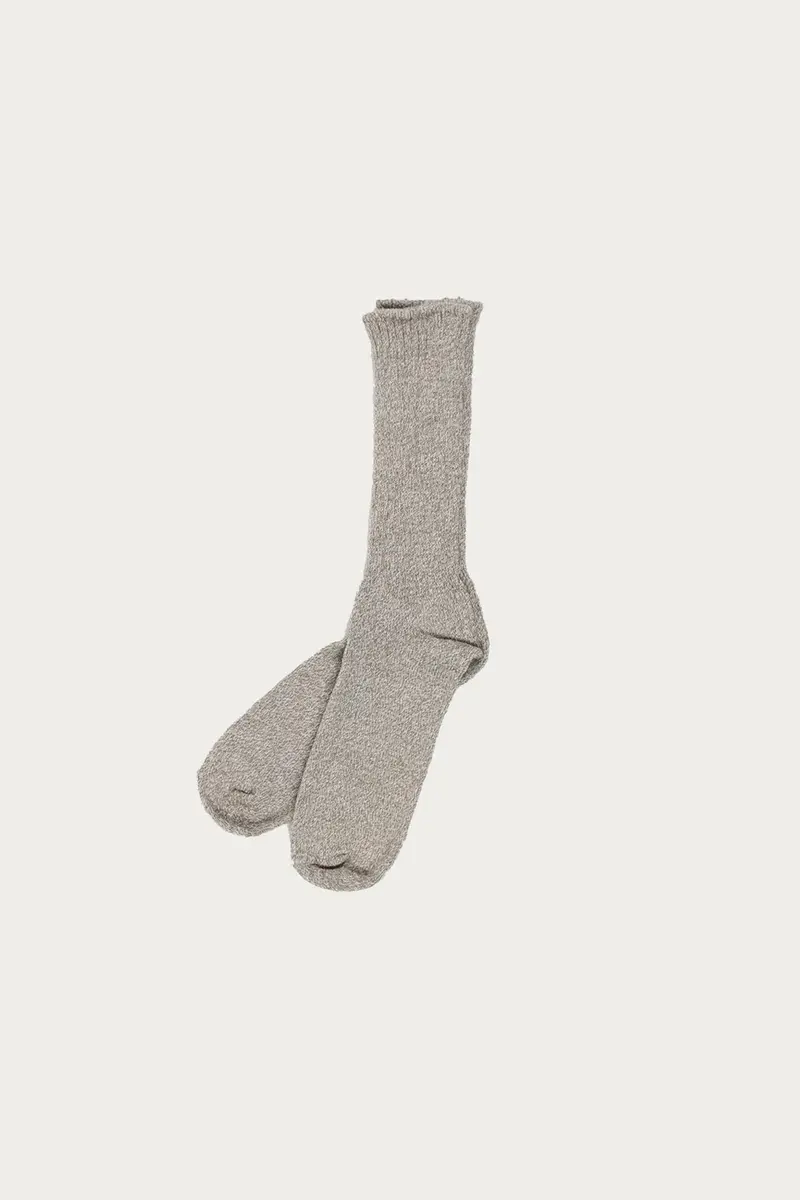 Wythe Camp Wool Blend Socks – Khaki Melange 1