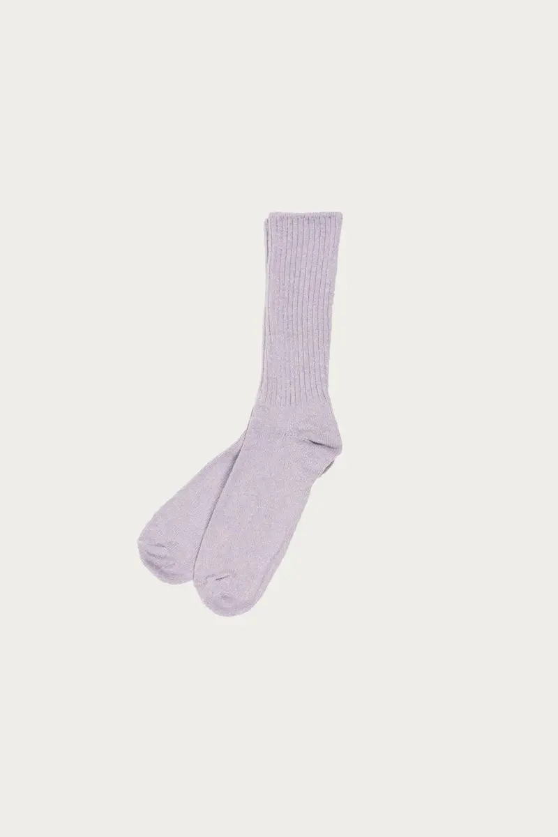 Wythe Camp Wool Blend Socks – Lilac Melange 1