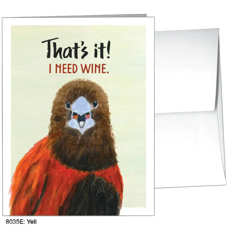 Yell Bold Typography Greeting Card 1