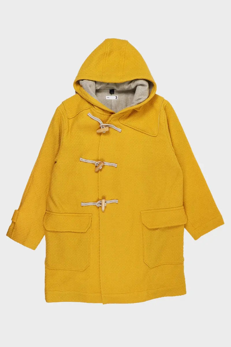 Yellow Duffle Coat With Toggle Closure 1