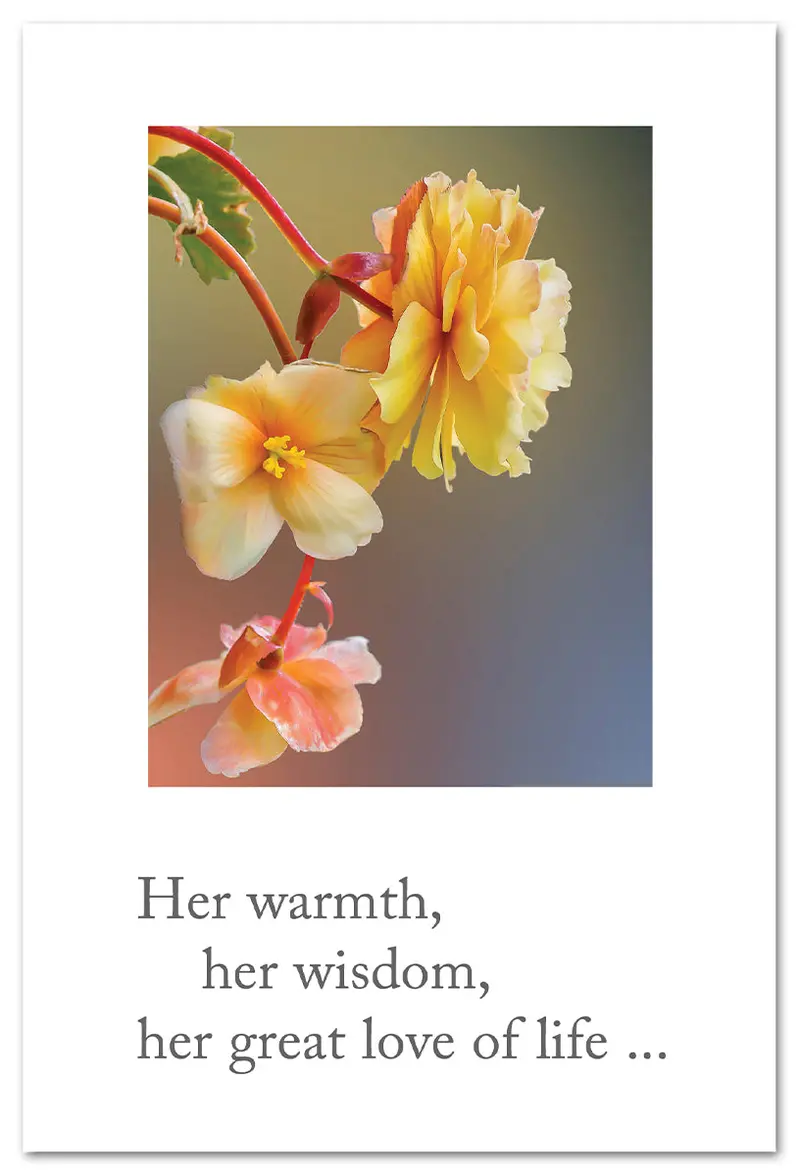 Yellow Flecher Floral Sympathy Card 1