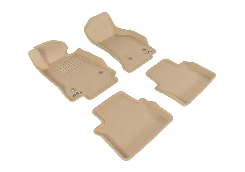3D Maxpider Kagu Tan All-Weather Floor Liners – 4-Piece Set For Front And Rear Seats 1