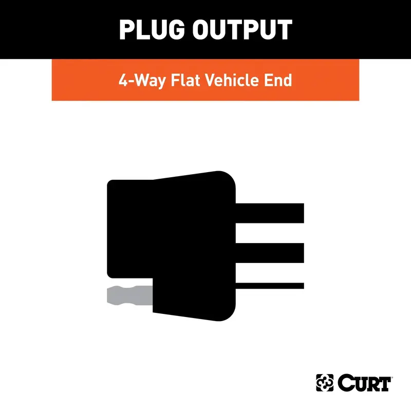 Curt 55502 Vehicle-Specific 4-Way Flat Trailer Wiring Harness For Honda Accord & Acura Tsx 1
