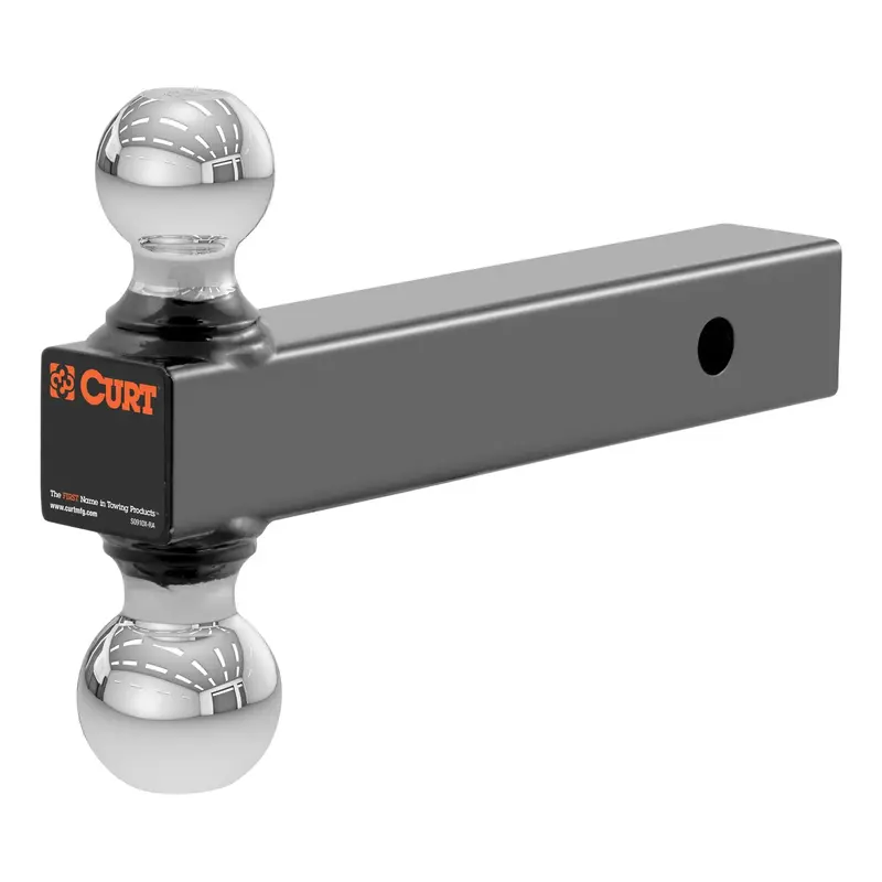 Curt Multi-Ball Trailer Hitch Mount – Dual Chrome Balls (2" And 2-5/16") With Solid Shank Design 1
