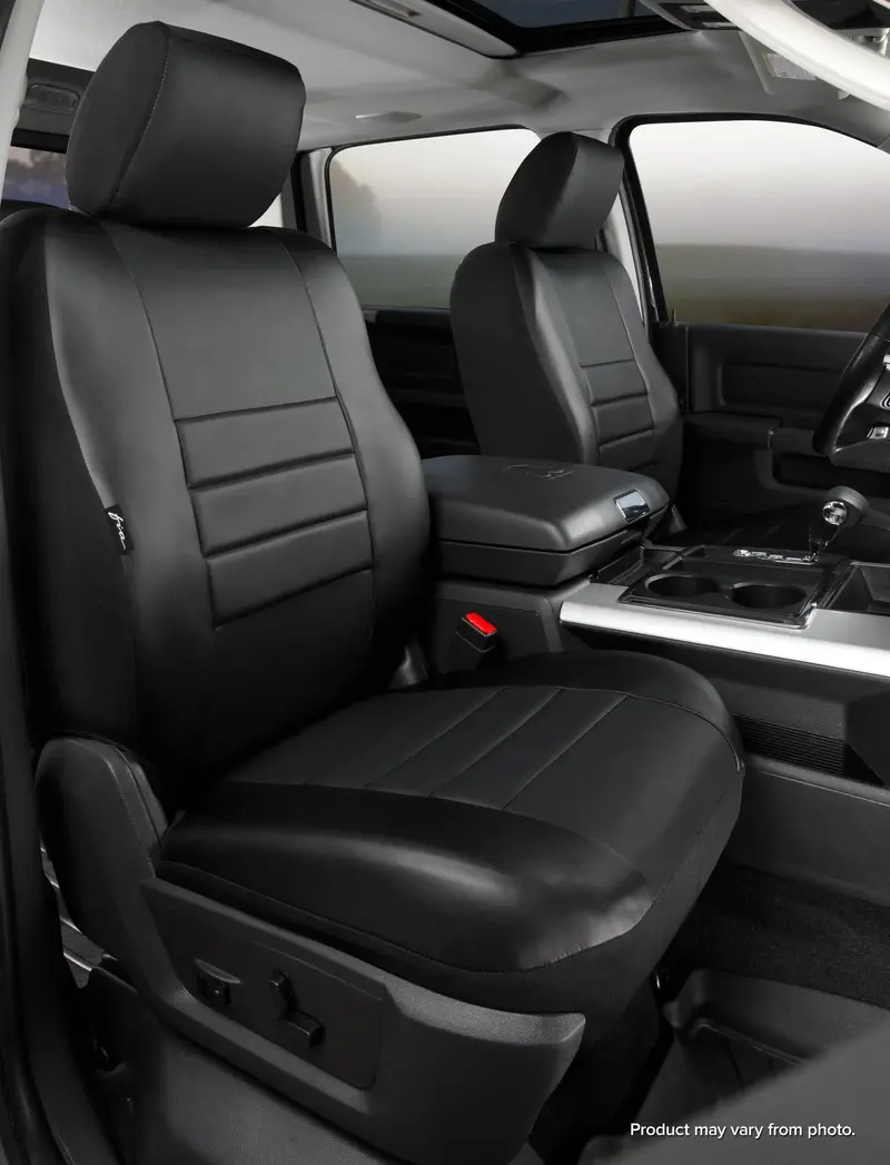 Fia Sl67-18 Black/Red Leatherette Custom Front Seat Covers – Sl60 Series Fit 1