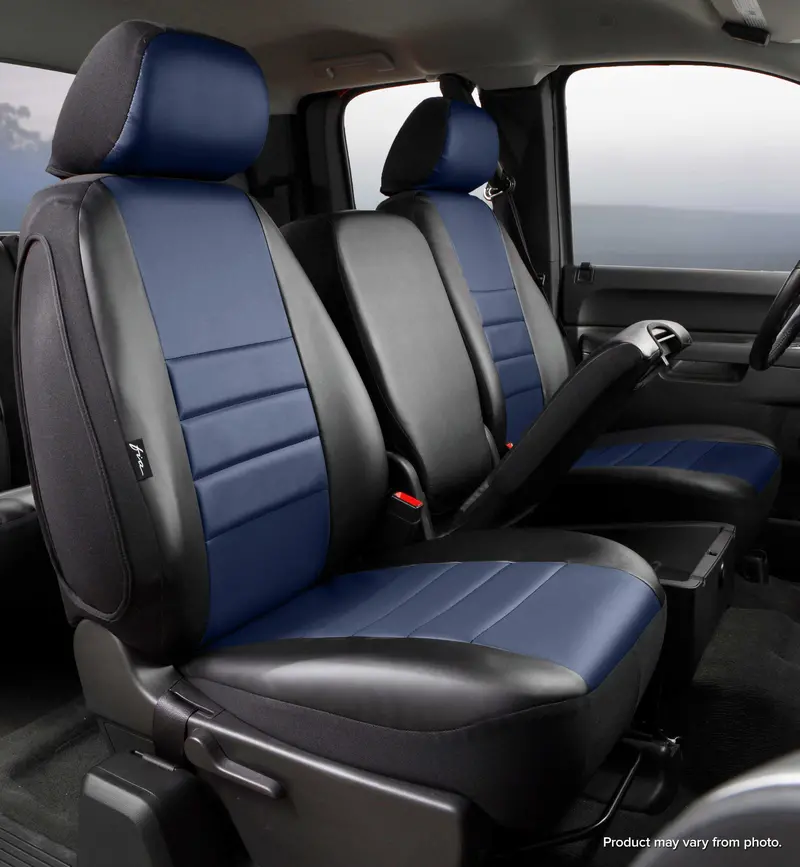 Fia Sl69-45 Blue Leatherette Custom Seat Covers – Sl60 Series, Front Fit Only 1