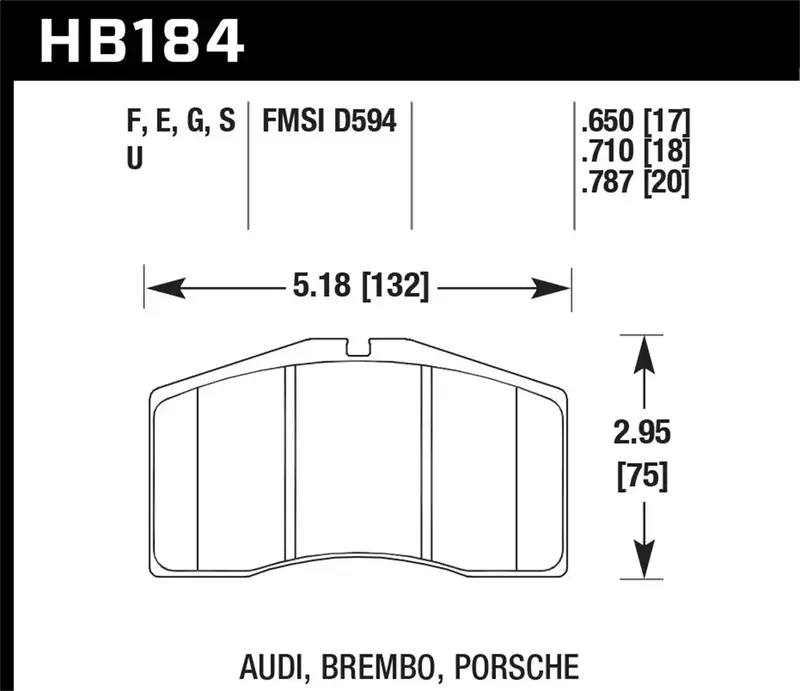 Hawk Performance Hb184D.650 Er-1 Front Disc Brake Pads – 0.650-Inch Thickness 1