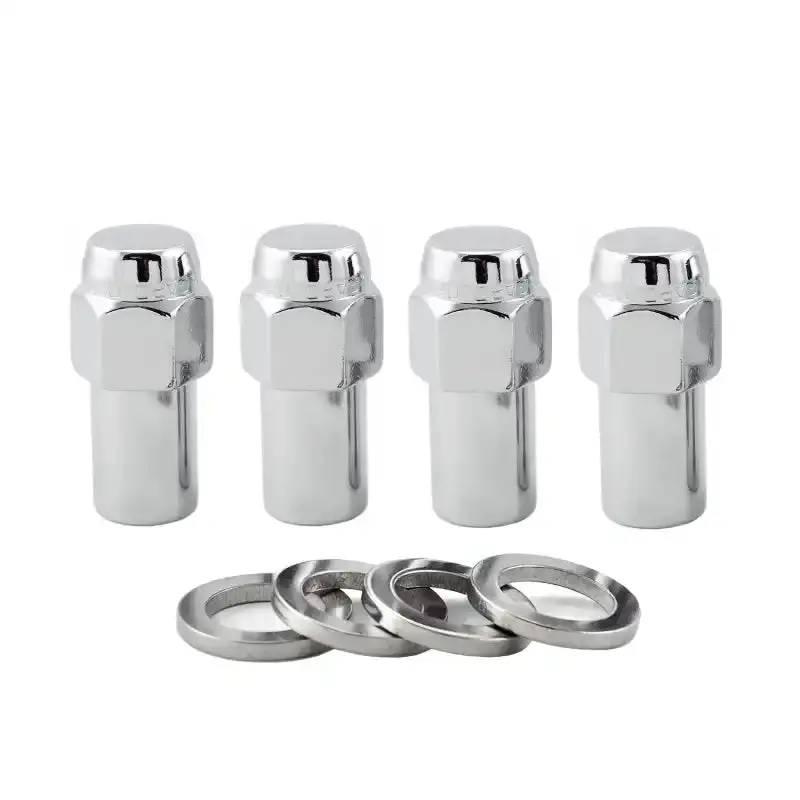 Mcgard Chrome Hex Lug Nuts – Long-Shank, 7/16"-20 Thread, 13/16" Socket, 1.85" Length (4-Pack) 1