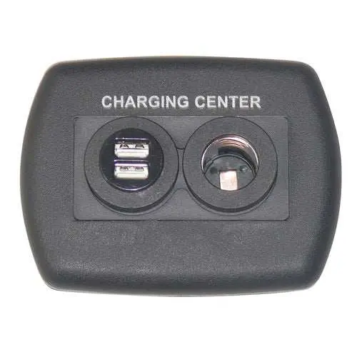 Metal Wall-Mount Usb Charging Plate – Sleek Black Finish 1
