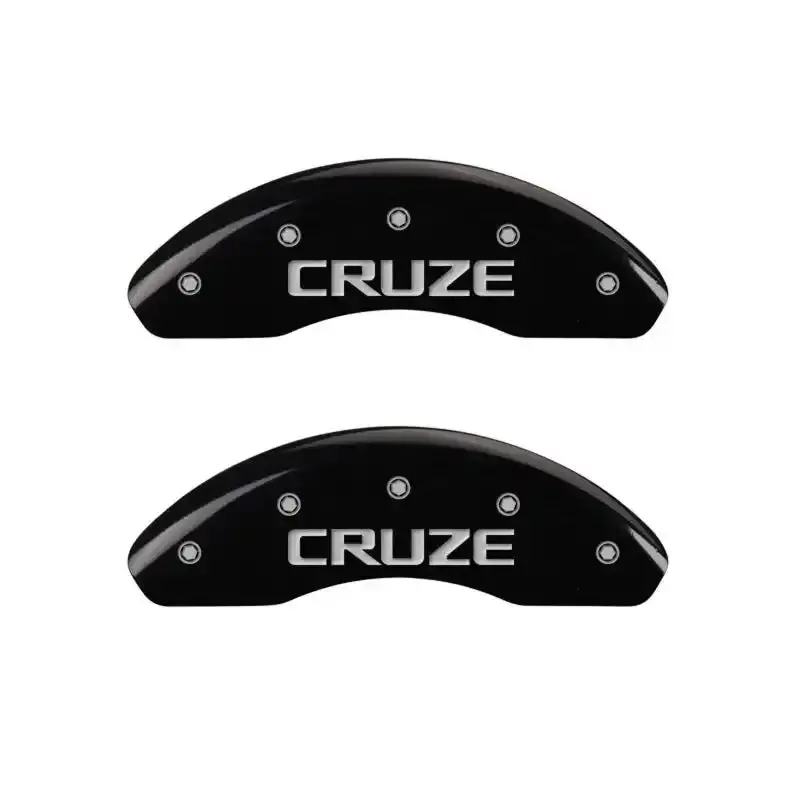 Mgp Engraved Front Caliper Covers – Black Finish With Silver Accent For Chevrolet Cruze 1