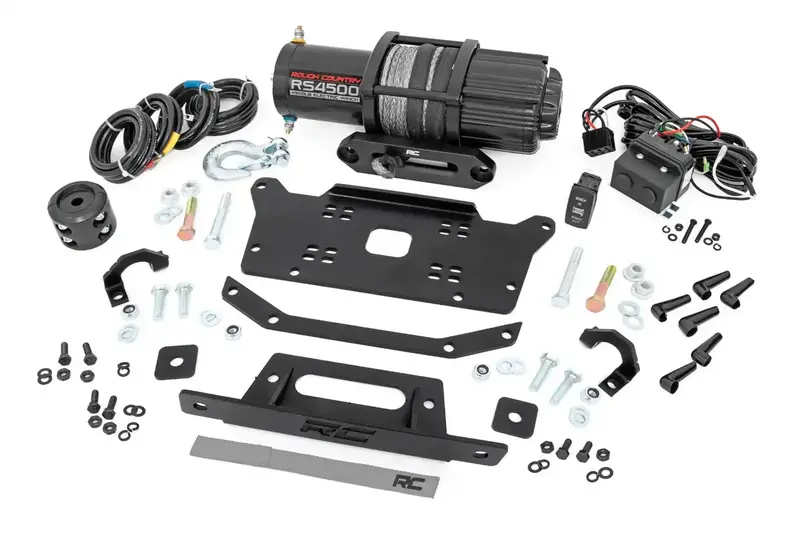Rough Country 92061 Winch Mounting Plate Kit With Rs4500S Winch Included 1