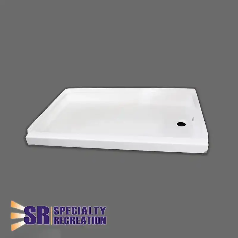 S.Recreation 24" X 38" White Shower Pan For Compact Bath Spaces 1